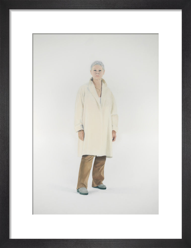 Judi dench portrait print (art print, small, black frame)