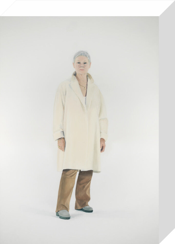 Judi dench portrait print (stretched canvas, small, no frame)