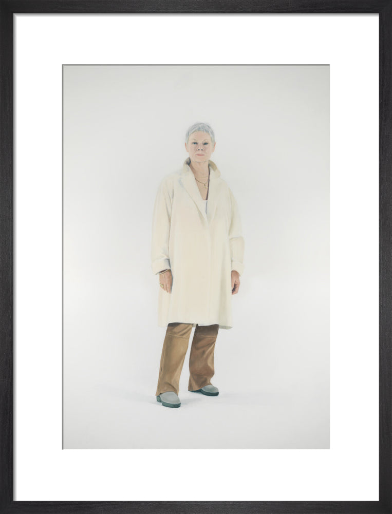 Judi dench portrait print (art print, medium, black frame)