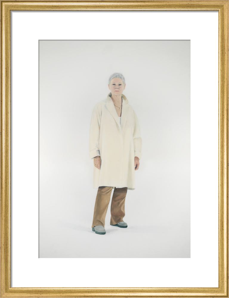 Judi dench portrait print (art print, medium, gold frame)