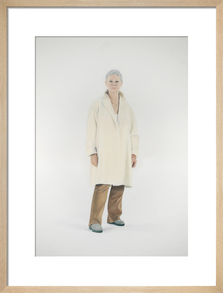 Judi dench portrait print (art print, medium, natural frame)