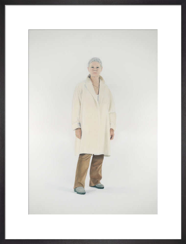 Judi dench portrait print (art print, large, black frame)