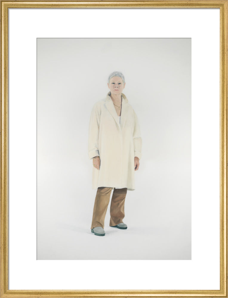 Judi dench portrait print (art print, large, gold frame)