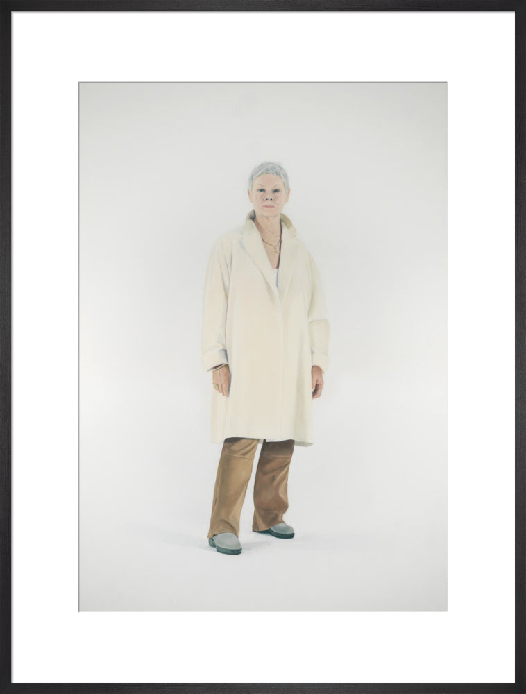 Judi dench portrait print (art print, extra large, black frame)