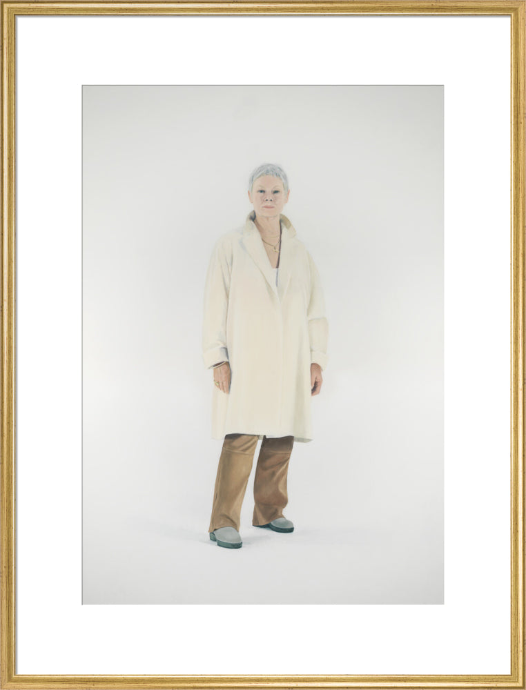 Judi dench portrait print (art print, extra large, gold frame)