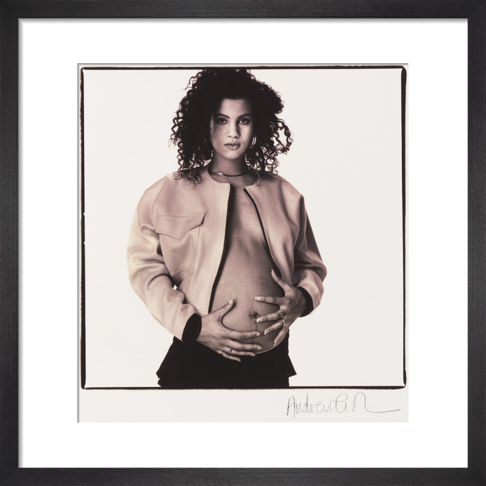 Neneh cherry portrait print (art print, small, black frame)