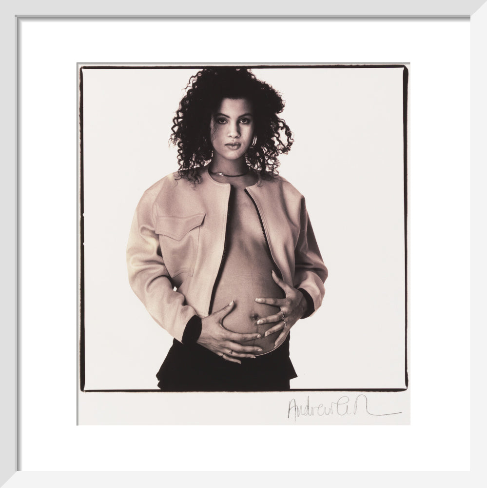 Neneh cherry portrait print (art print, small, white frame)