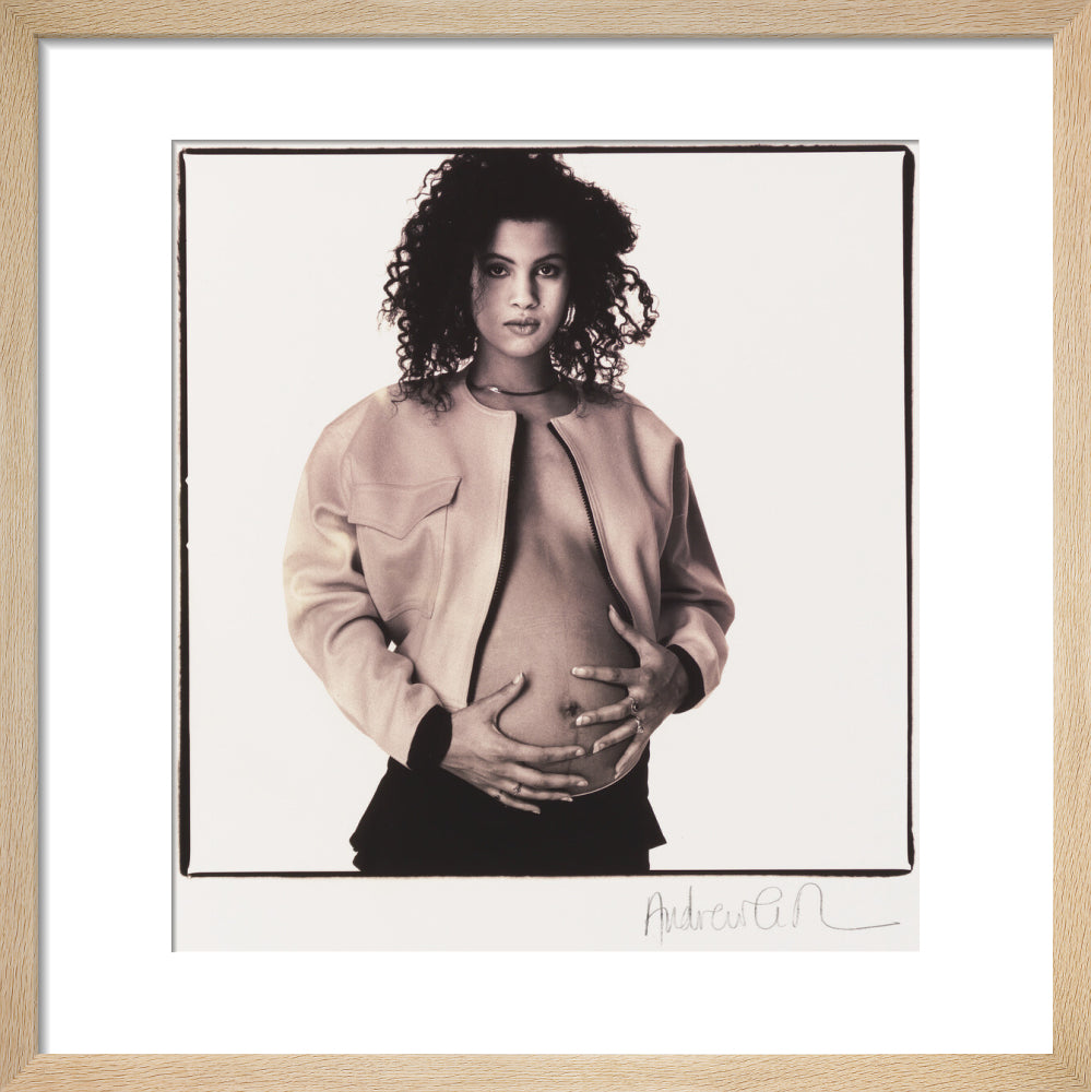 Neneh cherry portrait print (art print, small, natural frame)