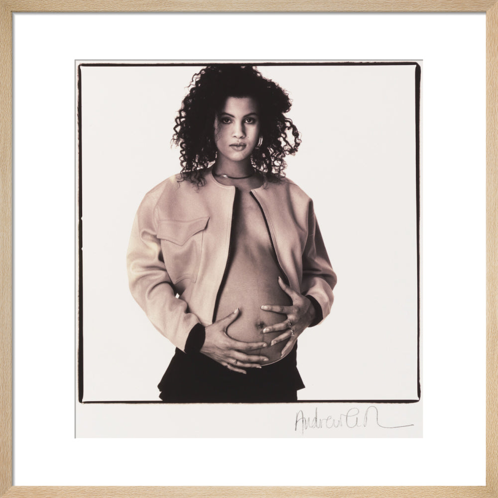Neneh cherry portrait print (art print, medium, natural frame)