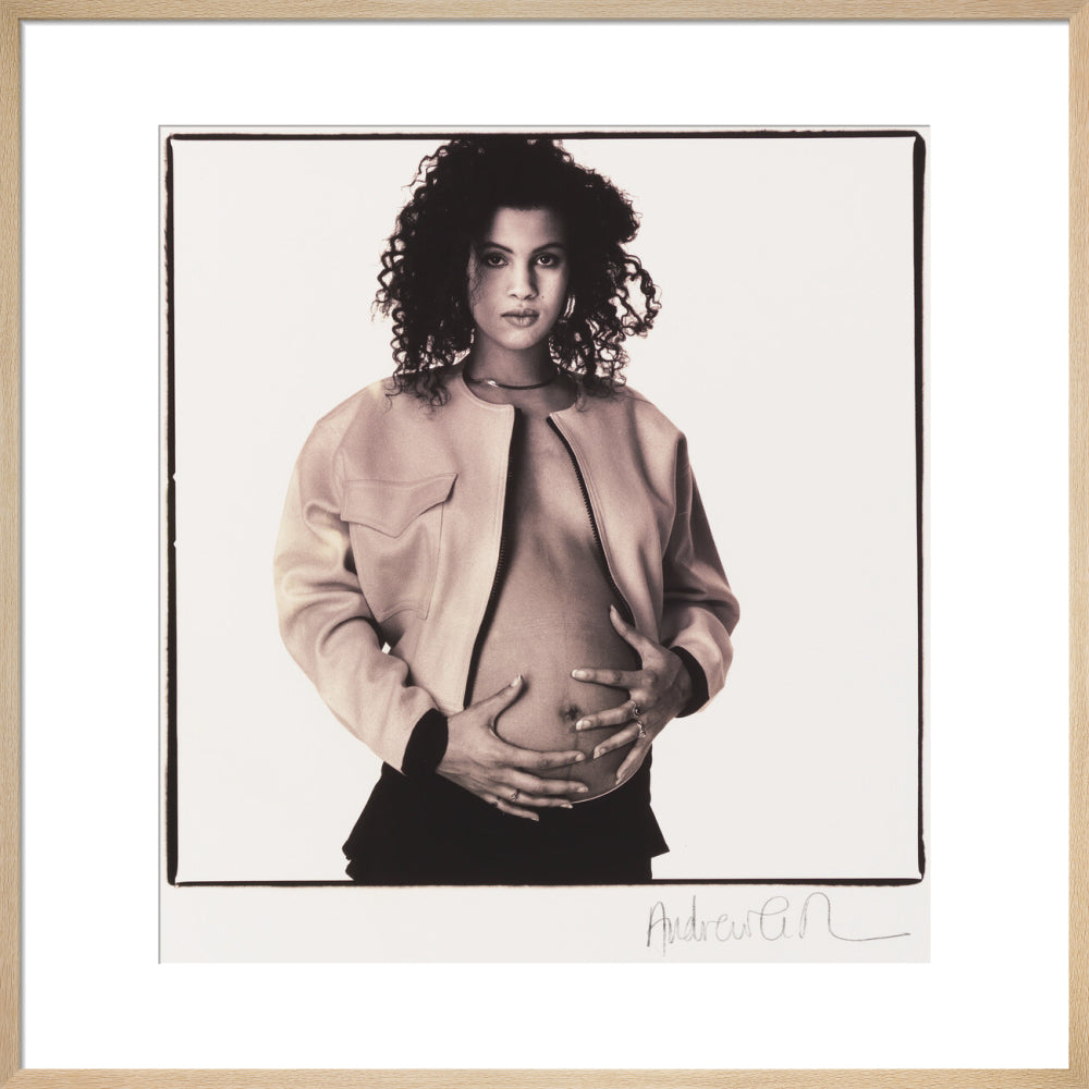 Neneh cherry portrait print (art print, large, natural frame)