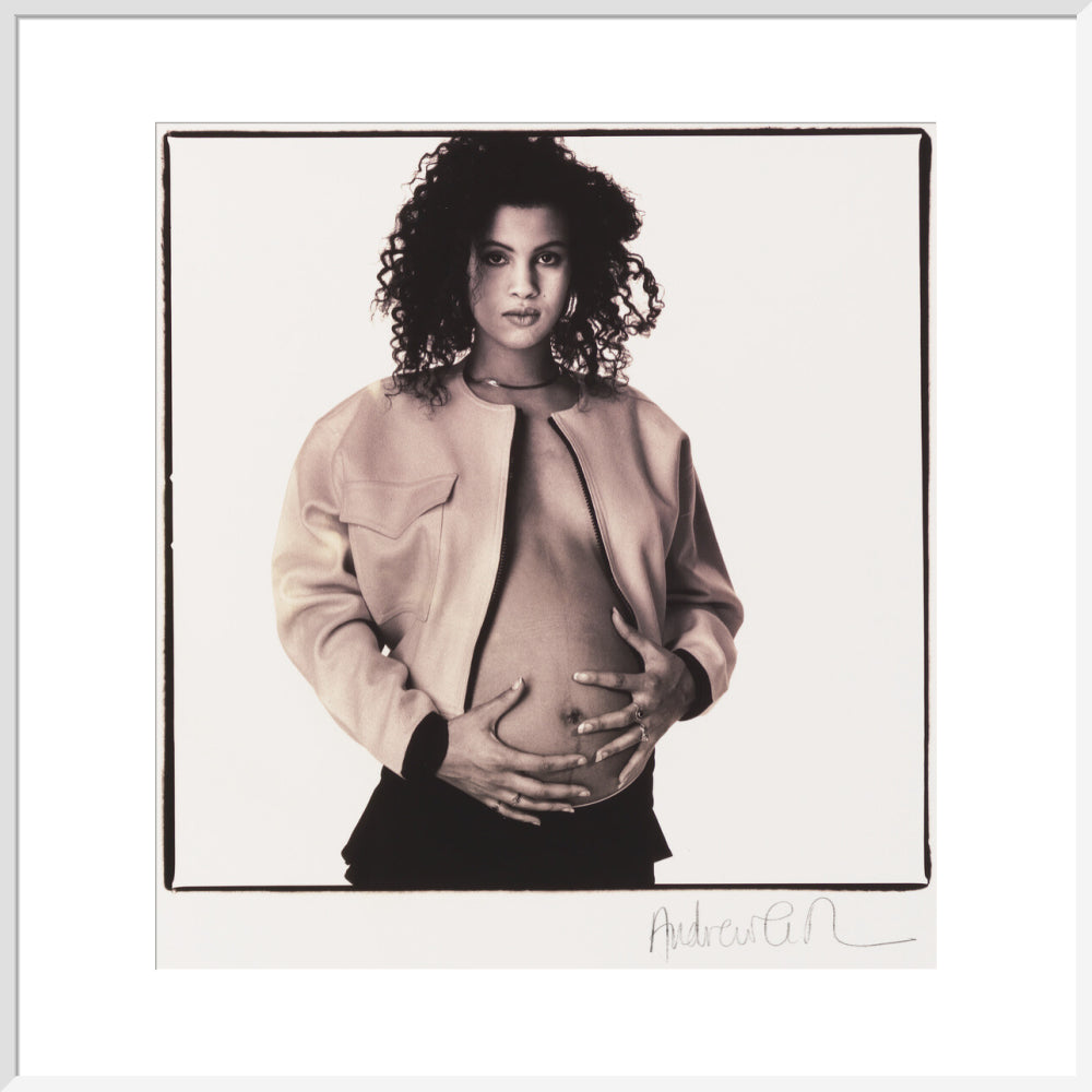 Neneh cherry portrait print (art print, extra large, white frame)