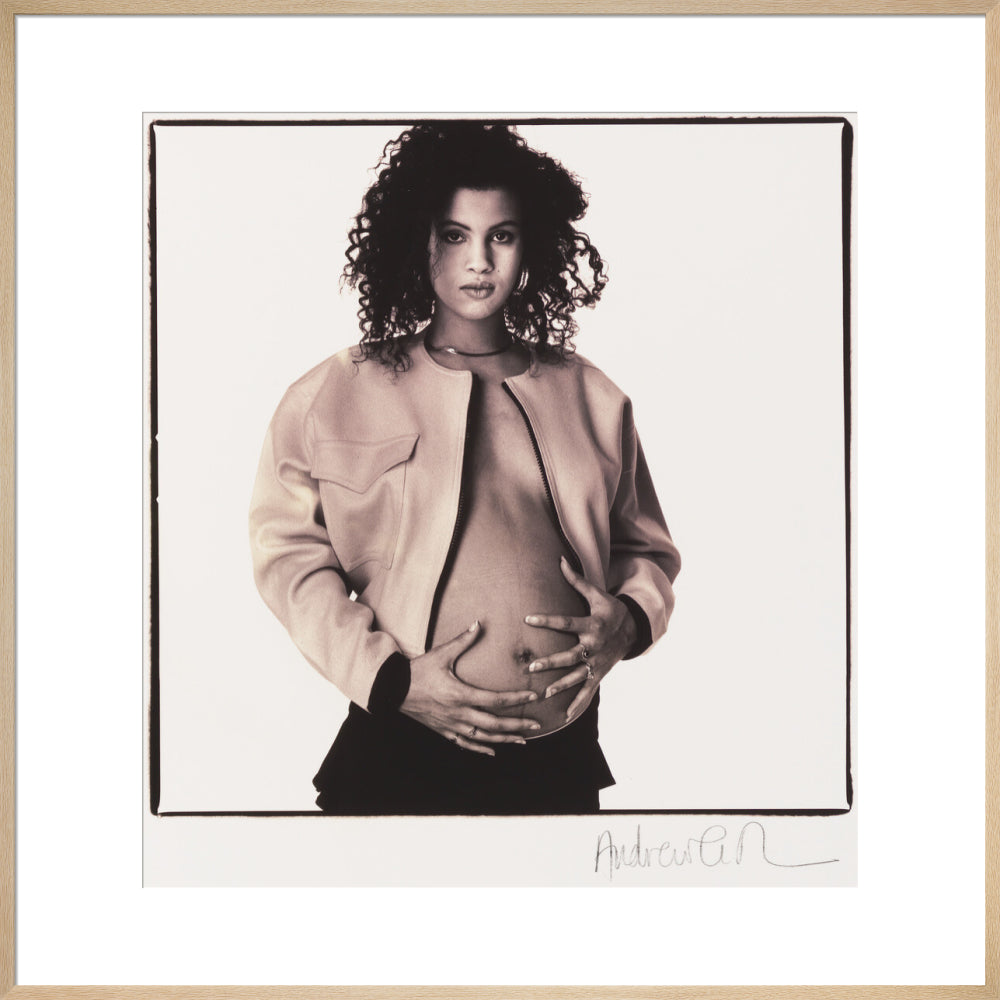 Neneh cherry portrait print (art print, extra large, natural frame)