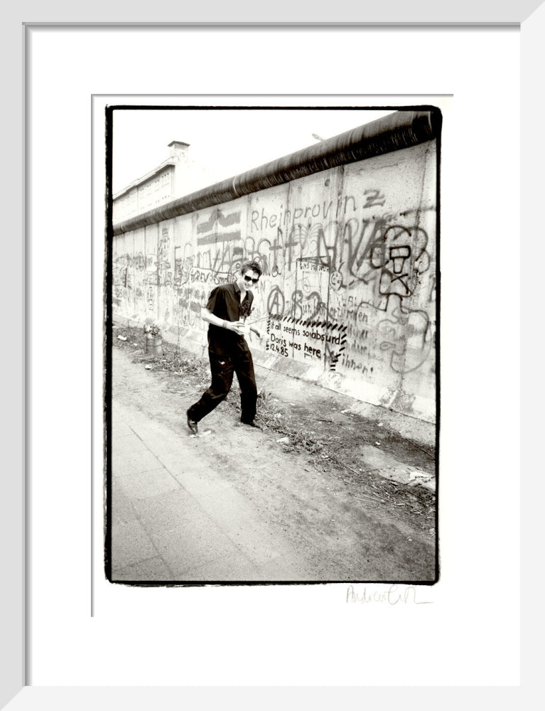 Shane macgowan portrait print (art print, small, white frame)