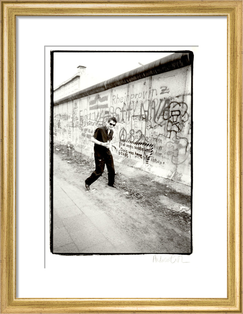 Shane macgowan portrait print (art print, small, gold frame)