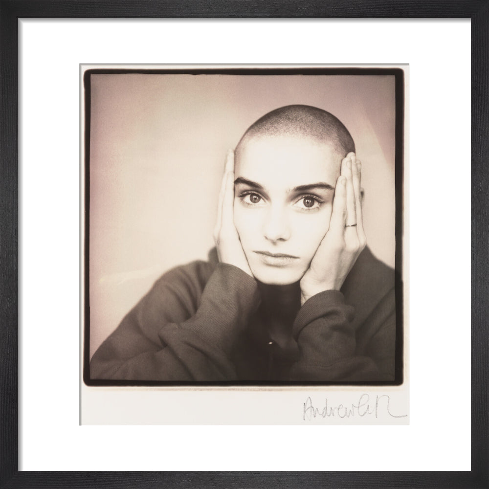 Sinéad o'connor portrait print (art print, small, black frame)