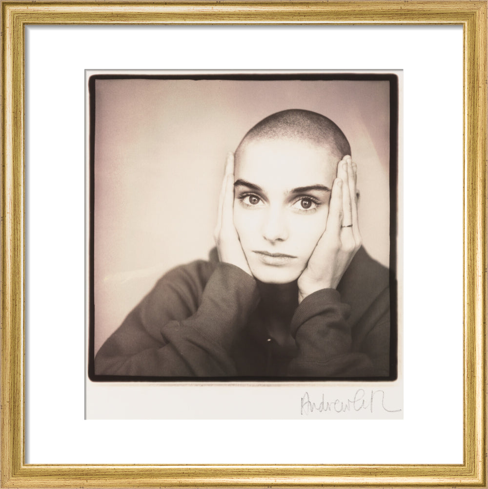 Sinéad o'connor portrait print (art print, small, gold frame)