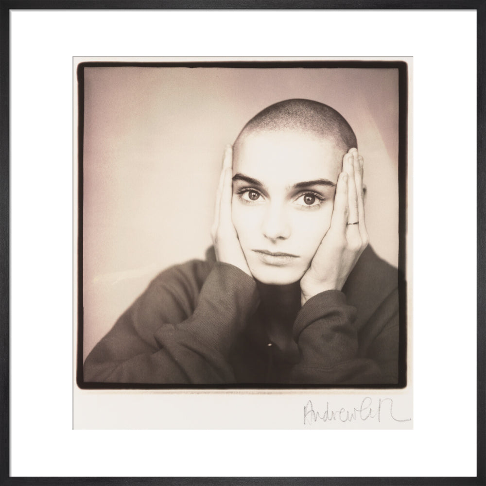 Sinéad o'connor portrait print (art print, large, black frame)