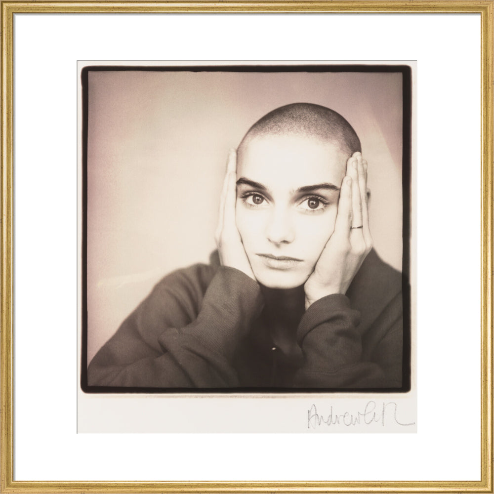 Sinéad o'connor portrait print (art print, large, gold frame)