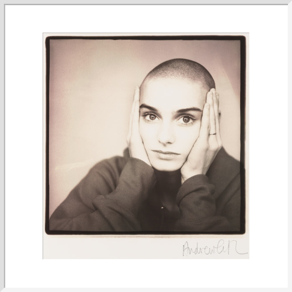 Sinéad o'connor portrait print (art print, extra large, white frame)