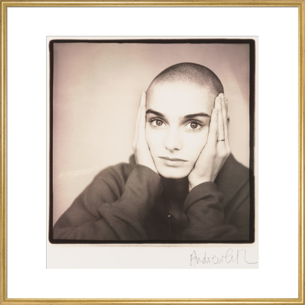 Sinéad o'connor portrait print (art print, extra large, gold frame)