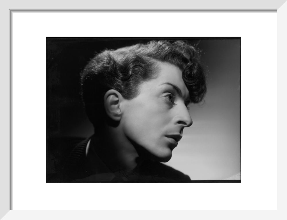 Quentin crisp portrait print (art print, small, white frame)