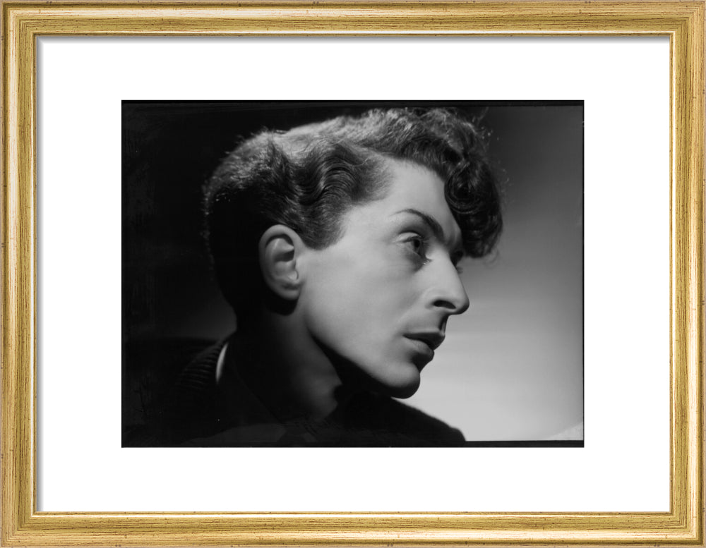 Quentin crisp portrait print (art print, small, gold frame)