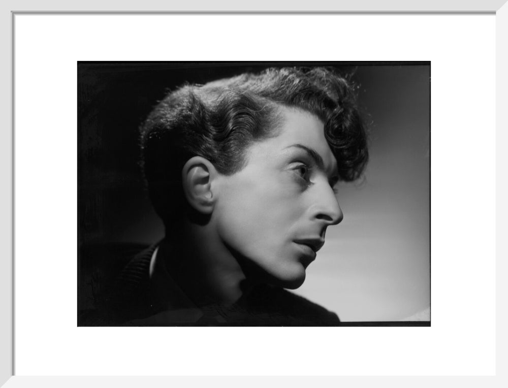 Quentin crisp portrait print (art print, medium, white frame)