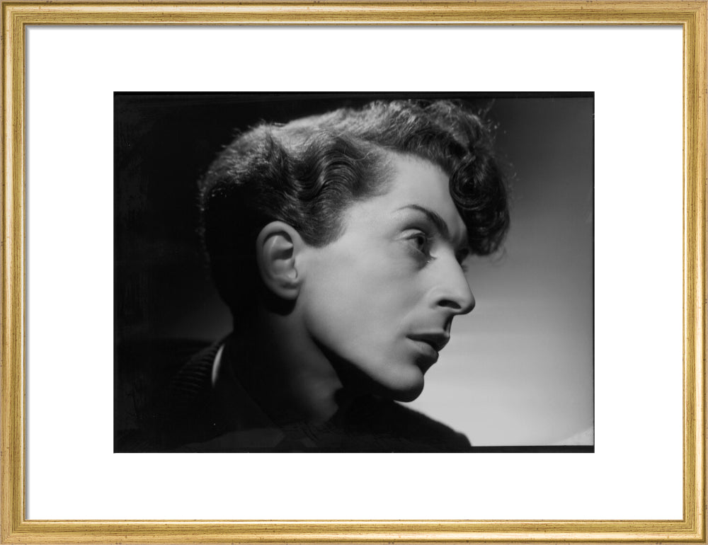Quentin crisp portrait print (art print, medium, gold frame)
