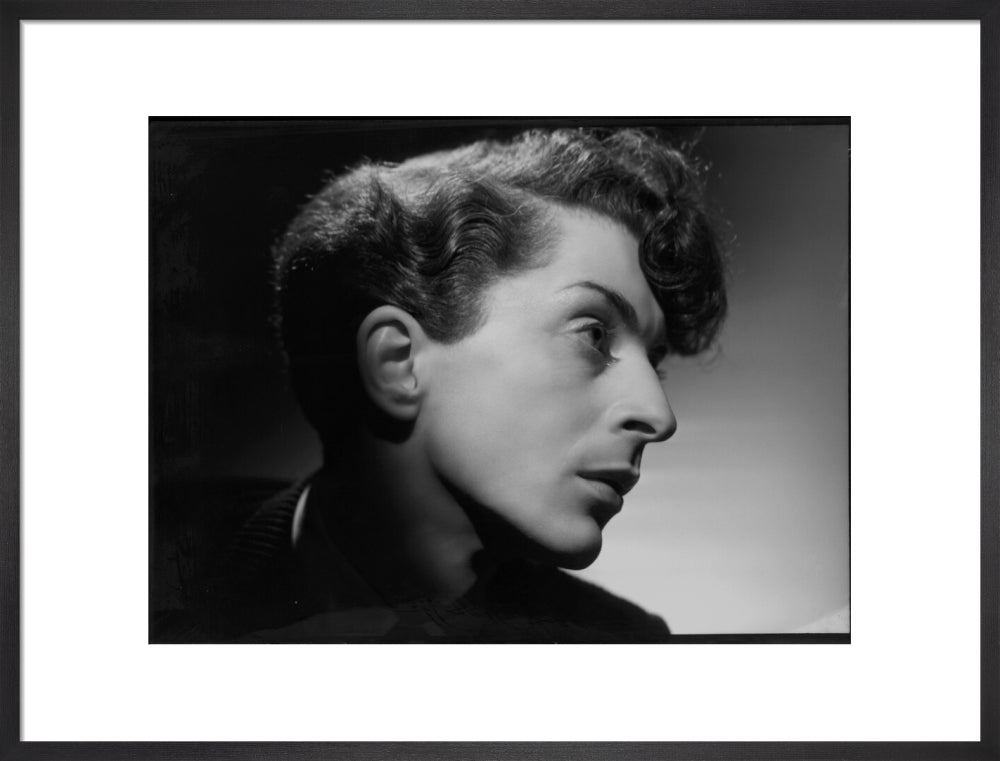 Quentin crisp portrait print (art print, large, black frame)