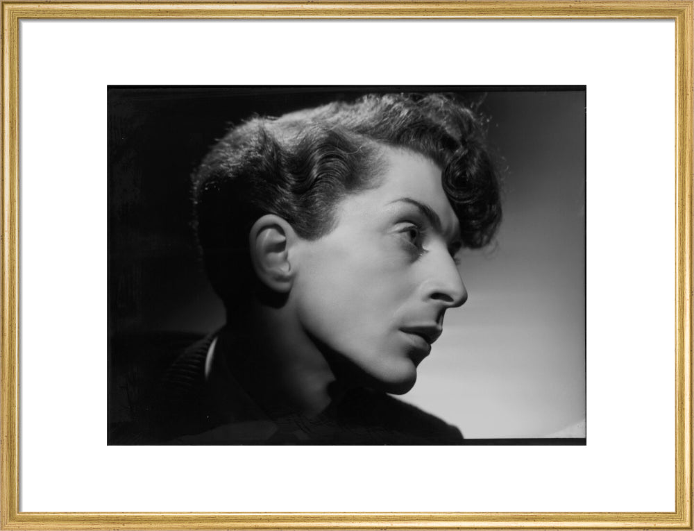 Quentin crisp portrait print (art print, large, gold frame)