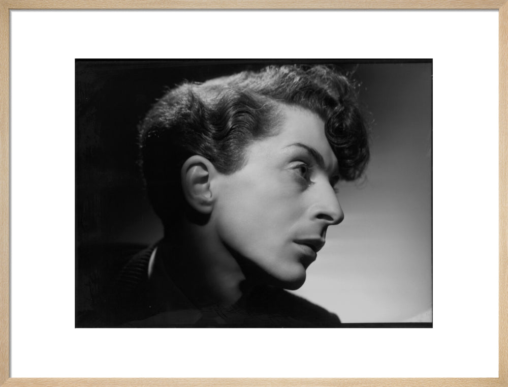 Quentin crisp portrait print (art print, large, natural frame)