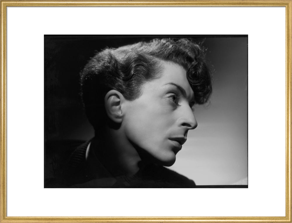 Quentin crisp portrait print (art print, extra large, gold frame)