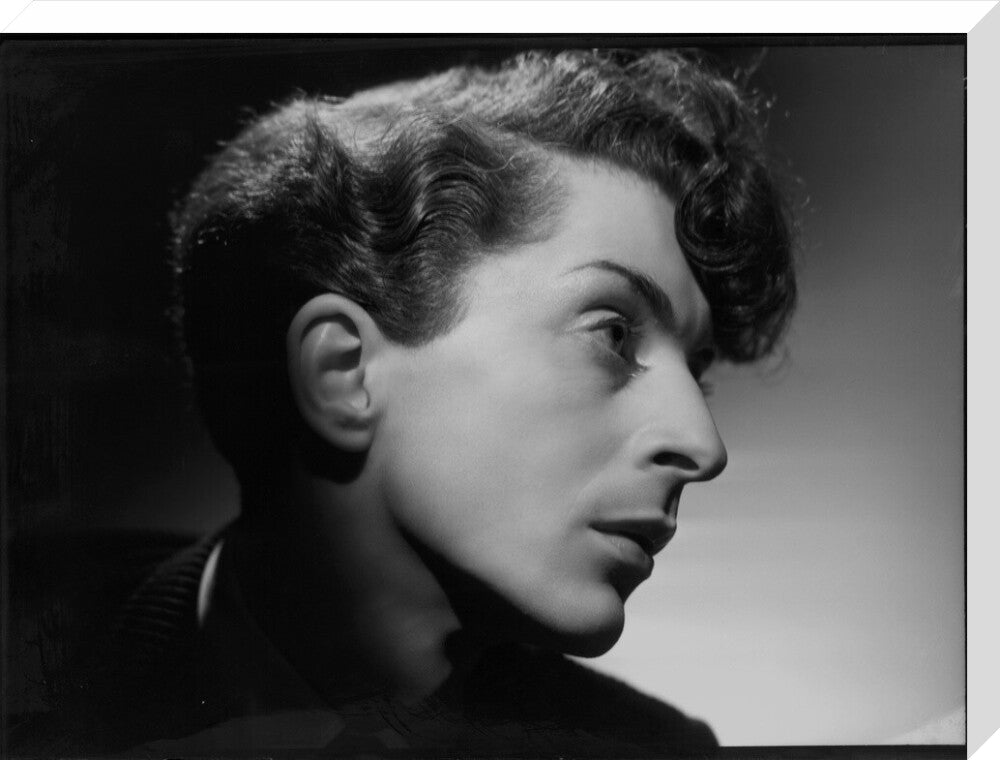 Quentin crisp portrait print (stretched canvas, large, no frame)