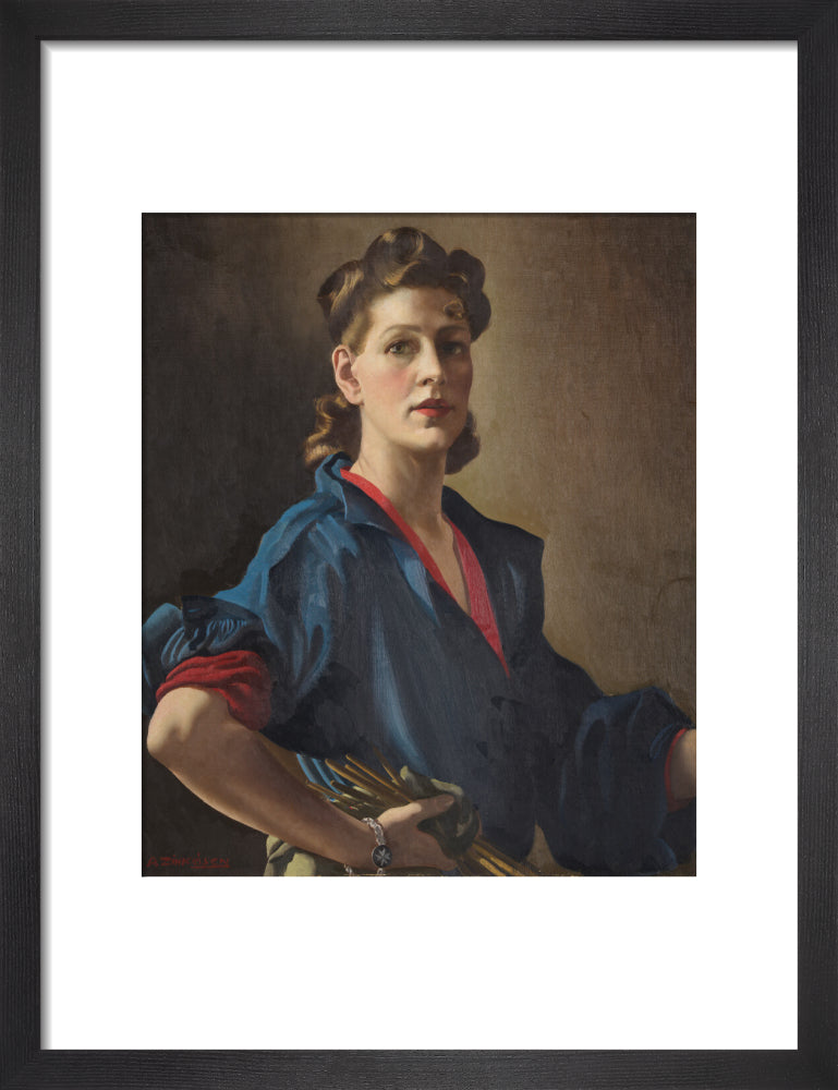 Anna zinkeisen portrait print (art print, small, black frame frame)