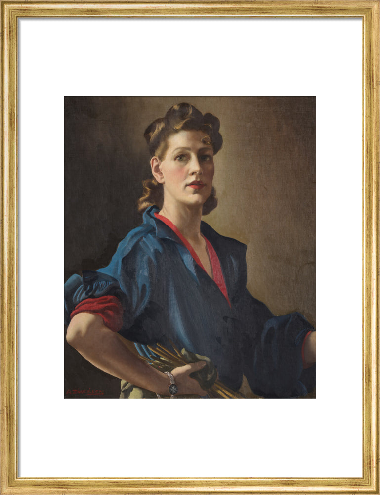 Anna zinkeisen portrait print (art print, medium, gold frame frame)