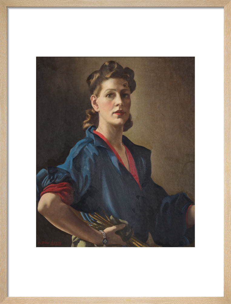 Anna zinkeisen portrait print (art print, medium, natural frame frame)