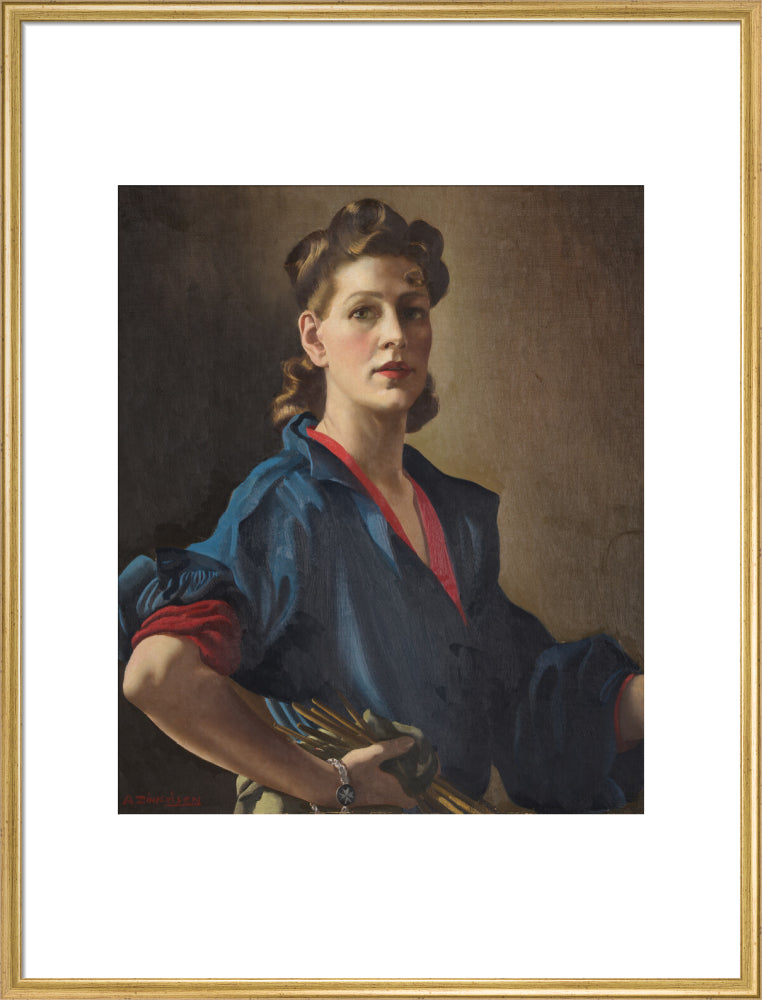 Anna zinkeisen portrait print (art print, extra large, gold frame frame)