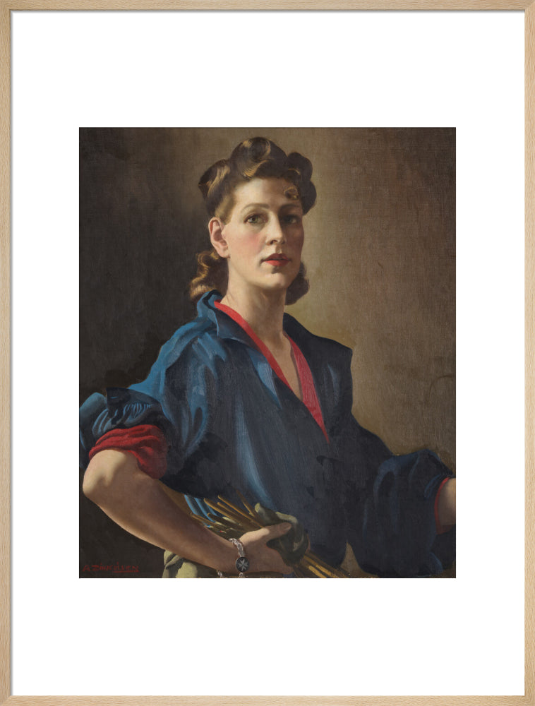 Anna zinkeisen portrait print (art print, extra large, natural frame frame)