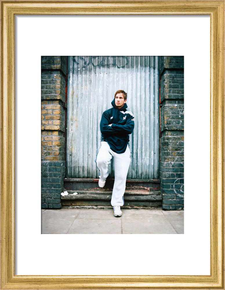 Danny cipriani portrait print (art print, small, gold frame frame)