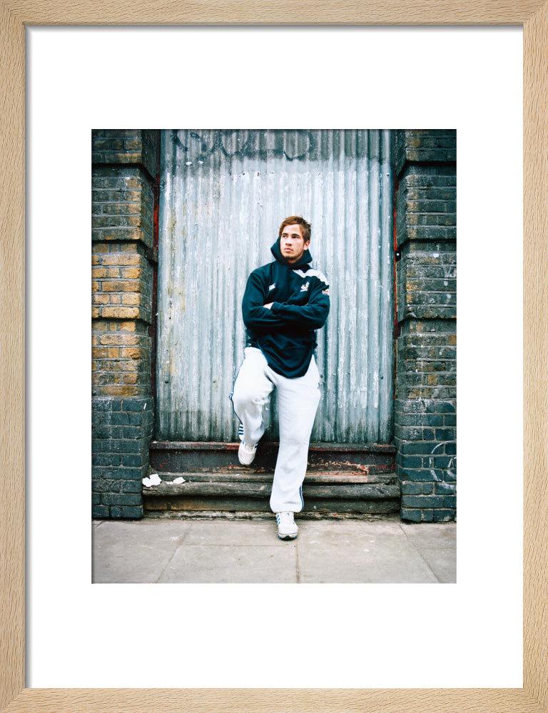 Danny cipriani portrait print (art print, small, natural frame frame)
