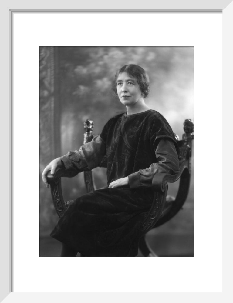 Sylvia pankhurst portrait print (art print, small, white frame)