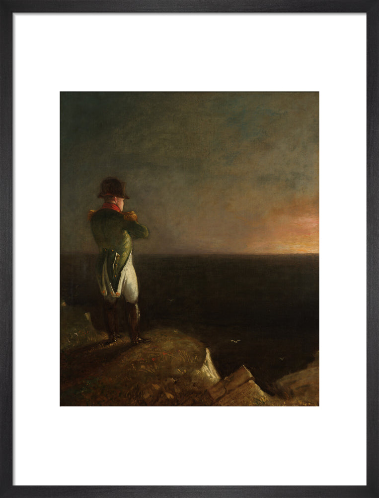 Napoléon bonaparte ('napoléon on st helena') portrait print (art print, medium, black frame)