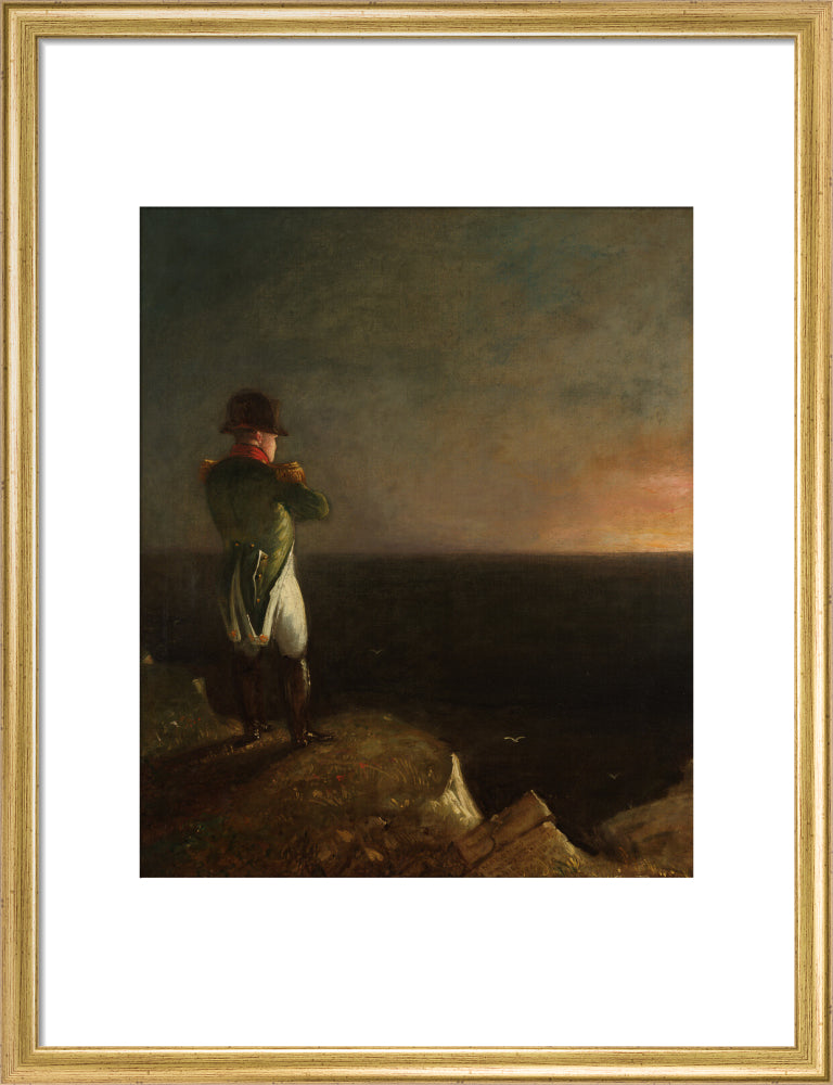 Napoléon bonaparte ('napoléon on st helena') portrait print (art print, medium, gold frame)
