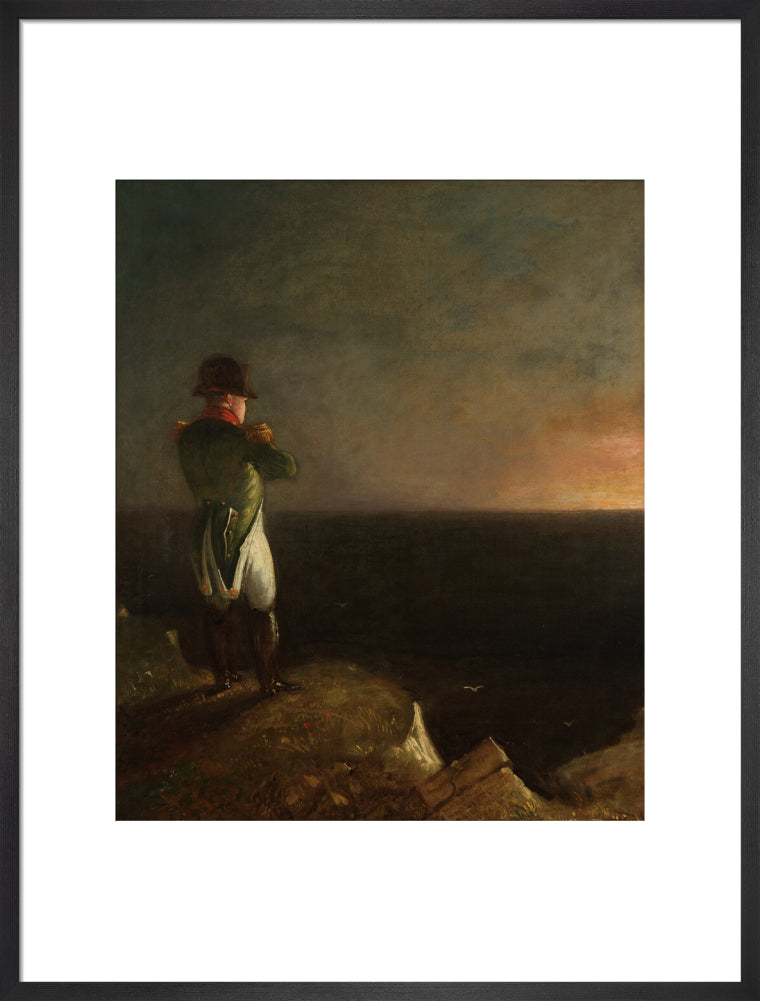 Napoléon bonaparte ('napoléon on st helena') portrait print (art print, large, black frame)
