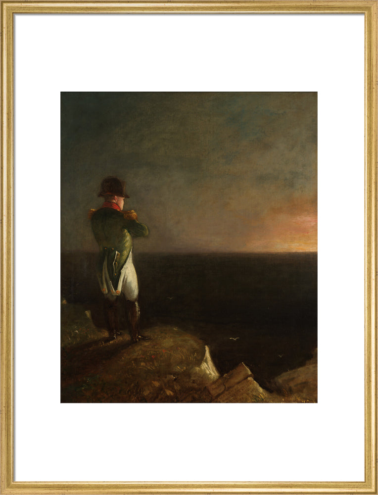 Napoléon bonaparte ('napoléon on st helena') portrait print (art print, large, gold frame)
