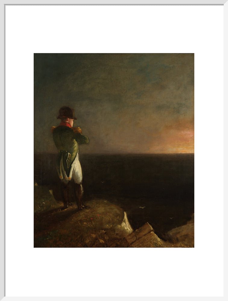 Napoléon bonaparte ('napoléon on st helena') portrait print (art print, extra large, white frame)