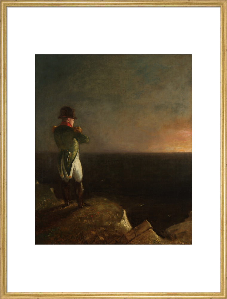 Napoléon bonaparte ('napoléon on st helena') portrait print (art print, extra large, gold frame)