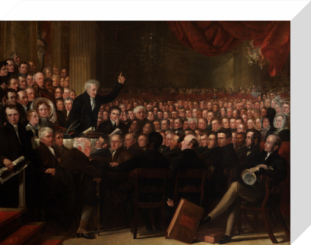 The anti slavery society convention, 1840 portrait print (stretched canvas, small, no frame)