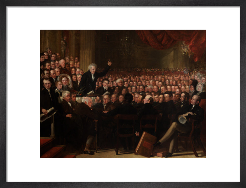 The anti slavery society convention, 1840 portrait print (art print, medium, black frame)