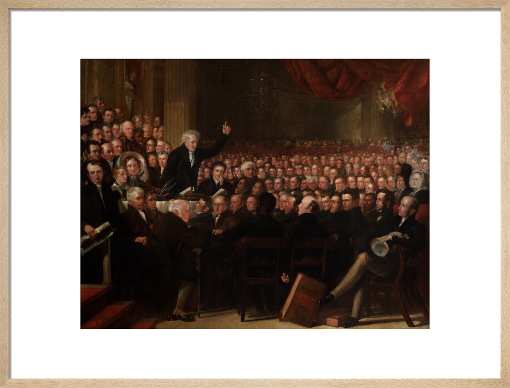 The anti slavery society convention, 1840 portrait print (art print, large, natural frame)